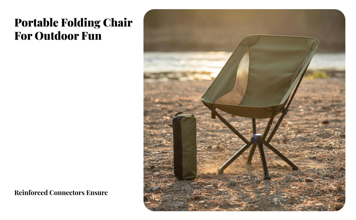 Easy Assembly Collapsible Moon Chair High Load Capacity Lightweight Folding Chair Heavy Duty Aluminum Frame Camp Seat Ergonomic Design for Campers, Backpackers, Travelers, Picnic, Picnics, Fishing, Backyard