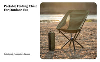 Easy Assembly Collapsible Moon Chair High Load Capacity Lightweight Folding Chair Heavy Duty Aluminum Frame Camp Seat Ergonomic Design for Campers, Backpackers, Travelers, Picnic, Picnics, Fishing, Backyard