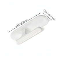 10 Pieces Recessed Curtain Hook with Offset Inner Hook Plastic Cord Cleat Compact Hardware Lightweight for Blinds