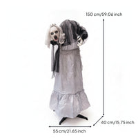 Standing Specter Decoration Gauzy Covering Electric Specter Decoration Sound-Activated for Indoor Display
