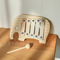 Orff 5-Note Elephant Xylophone, Wooden Musical Toy for Kids 3-6 Years