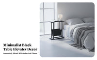 Minimalist Design C-Shaped Sofa Table Space-Saving C-Shaped Table Multi-Functional Nightstand 2-Tier Storage for Apartment Dwellers, Homeowners, Work-from-Home Professionals, Living Room, Bedroom, Small Spaces, perusing corner