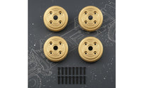 4 Pieces CNC Brass Mounting Weights Easy to Install Brass Crawler Weights Stable Crawler Wheel Weight