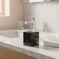 Cotton Swab Holder Compact Jar with Lid Space-Saving for Dressing Table