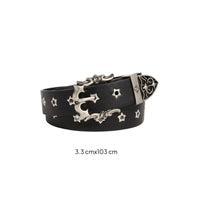 Classic Belt with Star Studs Rock Icon Belt Punk Goth for Concerts