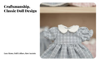 Doll Clothes Lace Trim 1/12 Scale Clothes 1/12 Scale Doll Dress Set for Hobbyists, Dollhouse Play