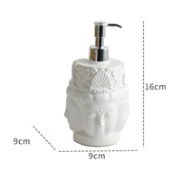 Decorative Buddha Head Dispenser Tabletop Dispenser with Pump for Vanity