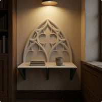 Gothic Window Shelf Openwork Tracery Shelf Decorative Home Decor