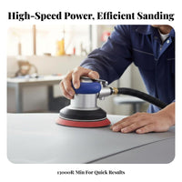 5"es air-powered Random Orbit Sander commercial-grade Grade two-wayAction Palm Sander High Speed 10000 RPM Power Tool for repair specialists, Workshop, Factory, Garage