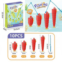 Telescopic fishing Toy Parent-Child Interaction Retractable fishing Game Set Educational for Kids, Preschoolers, Classroom