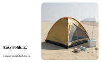 Quick Setup Portable Beach Tent Large Shade Area Folding Outdoor Tent Multi-Purpose Instant Sun Shelter Ventilated for Beachgoers, Families, Campers, Picnics, Park, Outdoors, Backyard
