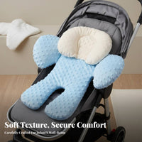All Seasons Use 3D Bean Velvet Seat Pad Universal Fit Newborn Stroller Cushion Breathable Material for Infants, Newborns, High Chair, Travel