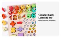 Fine Movement Skills Development Wooden Clip Bead Game Hand-Eye Coordination Chopstick Training Toy Early Education for Preschoolers