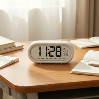 Large Display Bedside Alarm Clock Easy to Read Digital Alarm Clock Compact Quiet for Students, Kids, Bedroom, Nightstand, Dorm Room