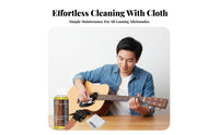 60 Ml Lemon Oil Fretboard Cleaner Removes Guitar Fingerboard Care Oil Renews Shine Guitar Cleaning Kit for Instrumentalists, Repair Shop, Home