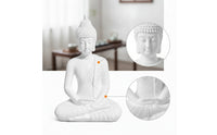 Meditating Buddha Statue Resin Buddhist Figurine Small Mini Buddha Statue Minimalist for Buddhists, Meditators, Meditation Corner, Altar, Tea Room, Entryway