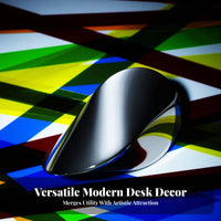 Sculptural Mirrored Stainless Steel Oloid Polished Folded Metal Form Curved Contours