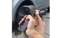 4 Pieces Front and Rear Set Black Mud Flaps Vehicle Contour Fit Curved Wheel-Arch Mud Flaps Matte Finish Wheel Arch Splash Guards Debris Guard