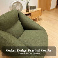cleanable Inflatable Fabric Armchair Removable Cover Air Sofa Minimalist Design Indoor Seating Quick Inflation for Students, Renters, Living Room, Balcony, Apartment, film viewing