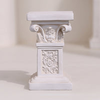 Roman Column Pedestal Ornate Column Display Stand Decorative Pedestal with Raised Carvings for Photographers