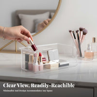 Multi-Compartment Clear Box Space-Saving Clear Divided container Easy to Clean