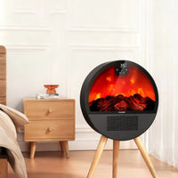Modern Heater with Flame Display Decorative Electric Fireplace Cozy Fireplace Heater Portable for Bedroom
