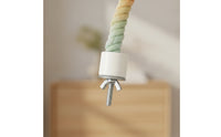 Bendable Rope Perch Easy to Install Bird Cage Climbing Toy Twisted Rope Toy with Metal Screw Fittings Pastel Gradient for Parrots, Small Birds, Budgies