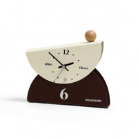 Sculptural Clock Decorative Clock with Arched Base Classic for Entryway, Office