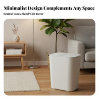 Double Compartment Trash Can With Lid Double Barrel Garbage Can Nordic Design Hydrated Desiccated Separation Bin for Kitchen, Living Room, Office