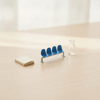 Miniature Public Bench Molded Diorama Bench Furniture Slatted Detailed for Hobbyists, Dioramas