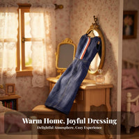 Doll in Dungaree Dress Fashionable Design, Fashion Dress, Cute 30cm Doll Outfit for Kids