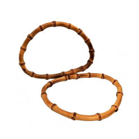 Natural Finish Bamboo Handbag Handle Rounded D-Shaped Bamboo Handle