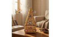 Metal Incense Burner with Scoop Decorative Pyramid Incense Burner Censer Vintage-Style Decor Antique
