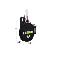 Large Capacity Tennis Backpack Portable Badminton Racket Bag Double Shoulder Straps Pickleball Racket Bag Stylish Design for Outdoor, Sports Court