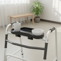 Assistive Device Tray Multifunctional Assistive Device Cup Holder Tray Raised Edge Mobility Aid Accessory for Outdoor