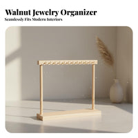 Wooden Necklace Stand Sturdy Wood Necklace Hanging Rack Jewelry Tree Display Large Capacity Desktop Reach Ory Organizer