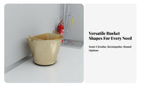 Hazard-Rated-Resistant Fire Bucket Non-Sparking Wall-Mounted Fire Bucket Industrial Grade for Firefighters, Maintenance Worker S Plants, Factories