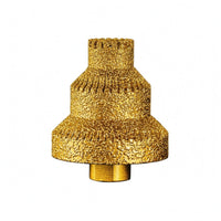 Chamfering Diamond Step Drill Bit Abrasive Stepped Cone Drill Bit Wear-Resistant Tapered Reamer Gold-Colored