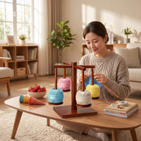 Wooden Yarn Holder with Rotating Arms Tangletangle-Resistant Yarn Holder with Spindles Organizer Tabletop Craft Tool Stable