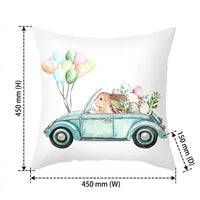 Easter Pillow Cover Bunny Throw Pillow Case Decorative Cushion Cover for Holiday Decor, Home, Sofa, Living Room, Bedroom