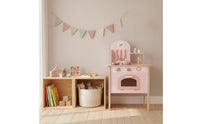 Wooden Play Kitchen Child Centered Pretend Play Kitchen Pretend Cooking Playset for Playroom, Preschool