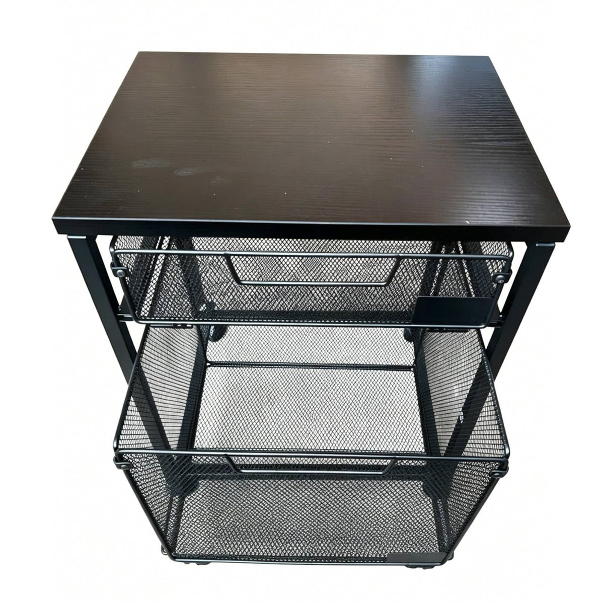 Rolling File Cabinet with Wheels Under Desk Storage Cart Lockable Casters Mobile Printer Stand