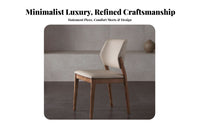 Zen-Inspired Design Padded Side Chair Nordic aesthetic Woven Seat Side Chair Light Luxury Seating Furniture Minimalist visual aesthetic for homeowners, Office Workers, Interior Designers, Dining Room, Kitchen, Bedroom, Restaurant