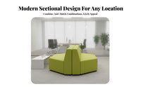Creative Shape Pebble-Shaped Lounge Unit Combinable Design Reception Sofa Rounded contour sectional Couch Modern aesthetic for Interior Designers, School Administrators, Apartment Dwellers, Lobby, Waiting Room, Small Spaces