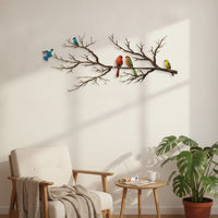 Birds on Branch Wall Decor Lightweight Metal Tree Wall Decor Elegant for Bedroom