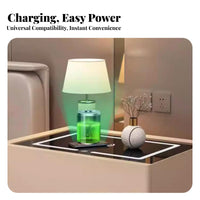 Modern Design Illuminated Nightstand with Drawers Built-in LED Lighting Illuminated Smart End Table Spacious Drawer Storage Bedside Cabinet High Gloss Finish for Homeowners, Tech Enthusiasts, Students, Apartment, Hotel Room, Home Office