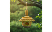 Hanging Birdhouse Rustic Resin Birdhouse Decoration for Patio