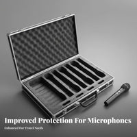 6 Slot Mic Case Reinforced 6 Slot Mic Case Portable for Transport