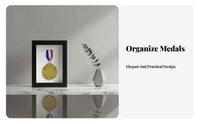Wall Mountable Medal Display Frame Dustproof Medal Display Case Dust-Proof for Collectors Personnel, Living Room, Bedroom, Office