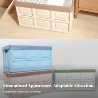 Large Capacity Foldable Storage carrier Multi-Functional foldable Compartment container Portable Trunk Organizer resilient Construction for Families, journeyers, Commuters, highway journeys, journey, Shopping, outdoor dining